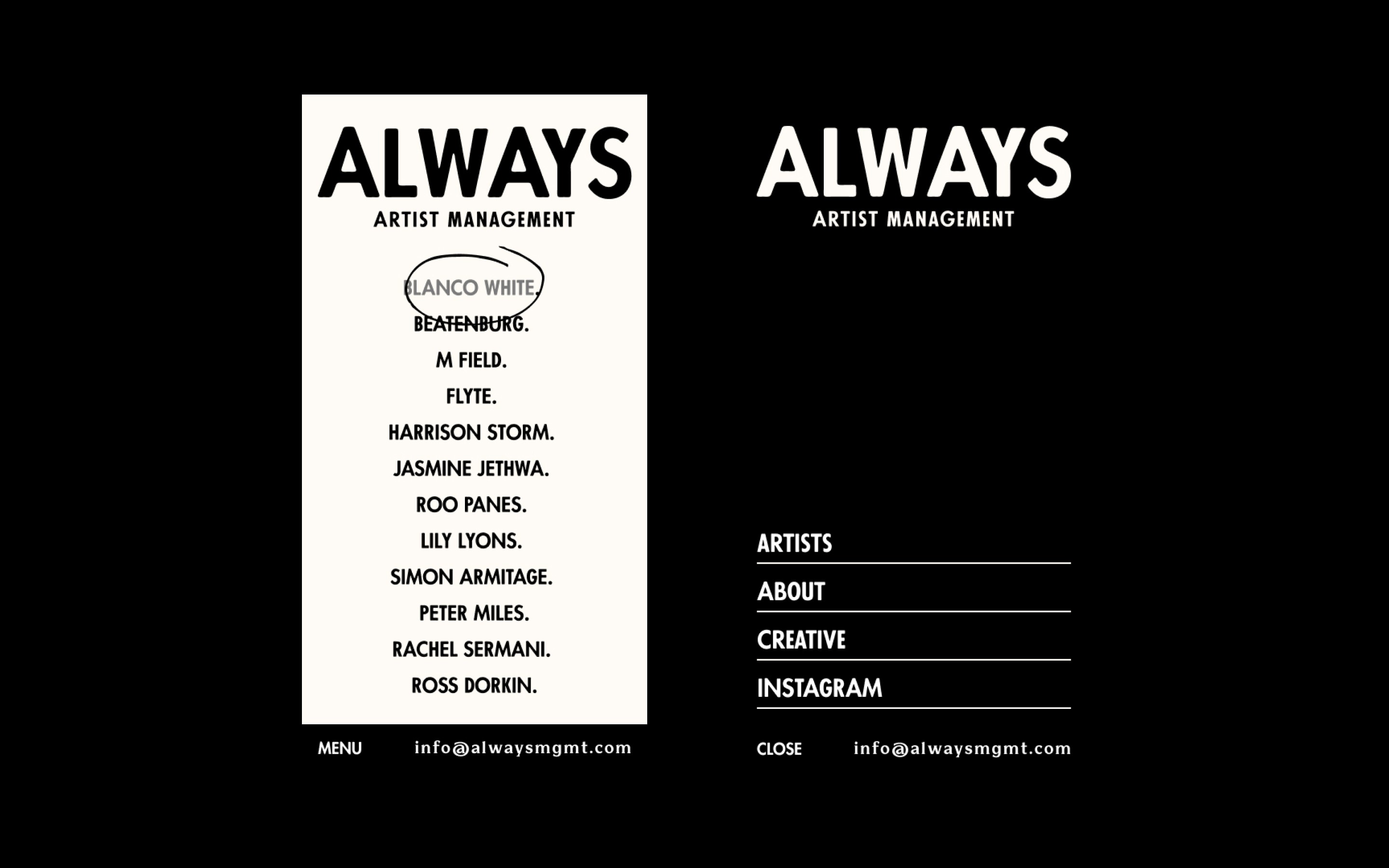 Always Management – GEORGE COSBY STUDIO | Brand Worlds Built At Moments Of Change