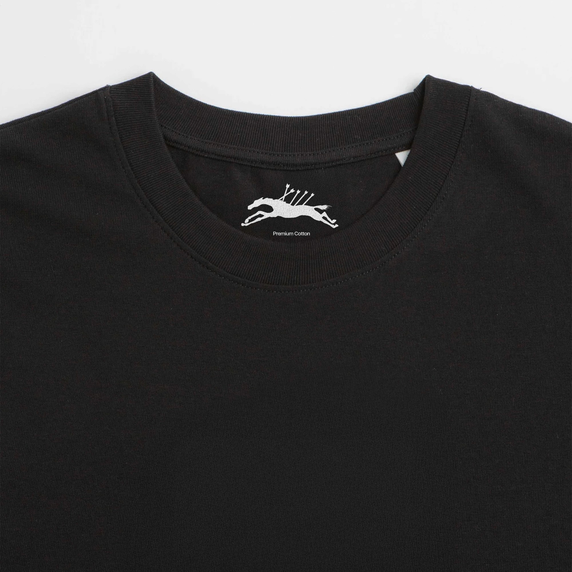 dtf neck tag print of a horse