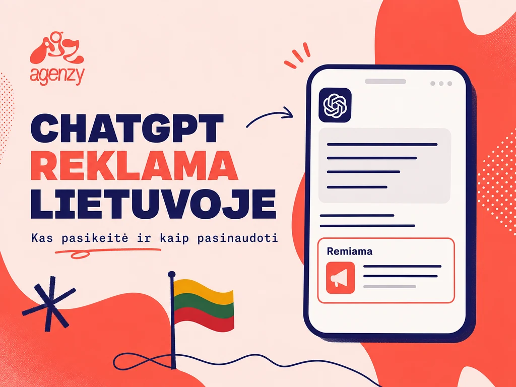 ChatGPT reklama Lietuvoje: telefonas su atsakymu ir remiama kortele po juo