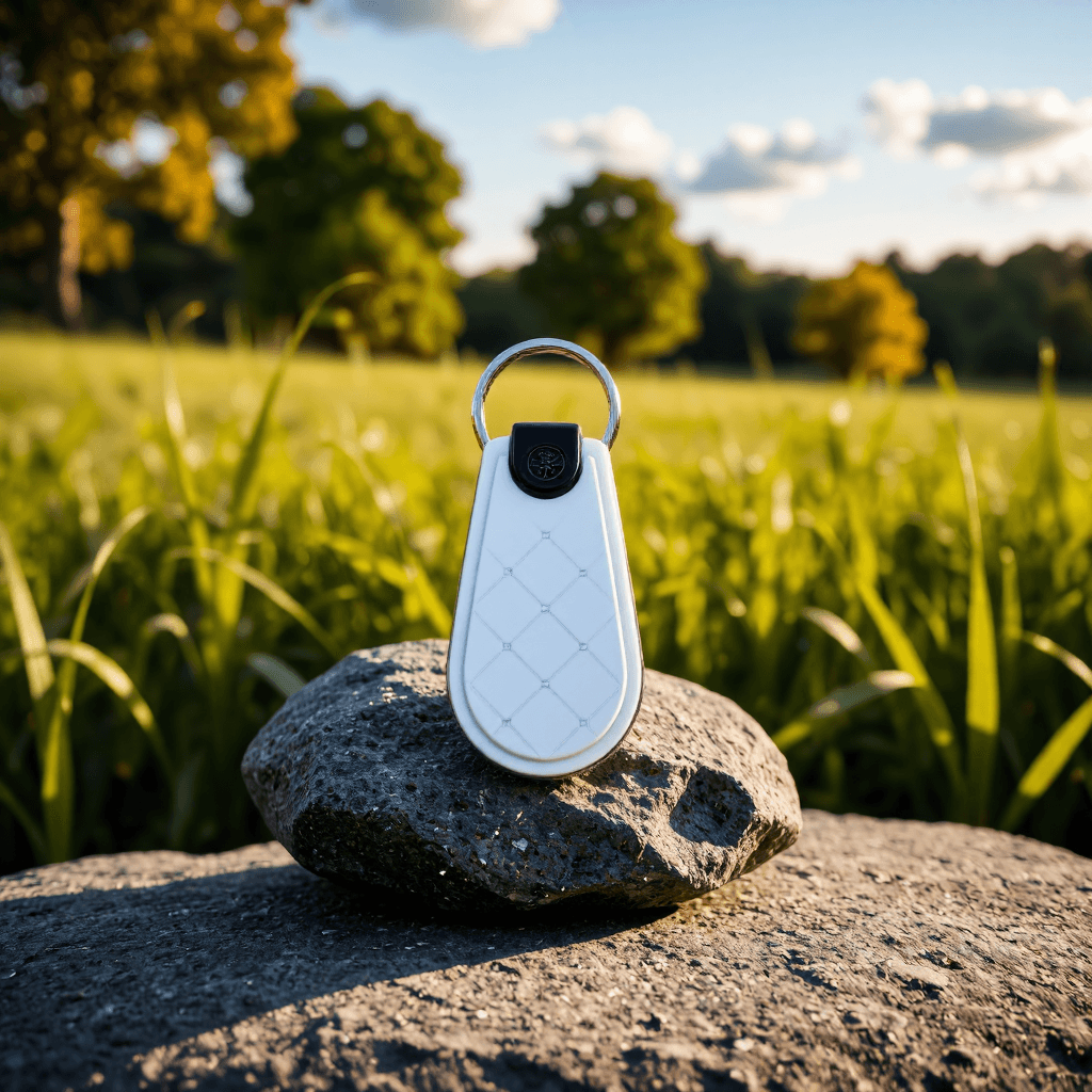 product photography of a key fob for a vehicle, used for locking and unlocking doors