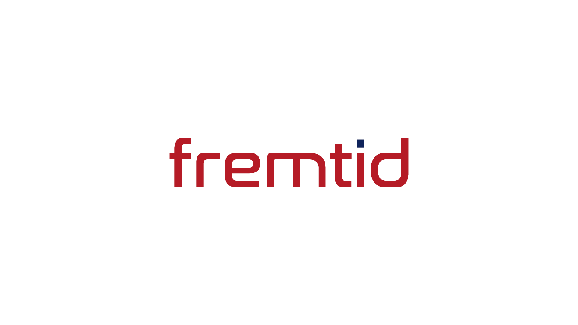 Das schlichte Logo der fremtid GmbH in den Farben Rot und Blau.