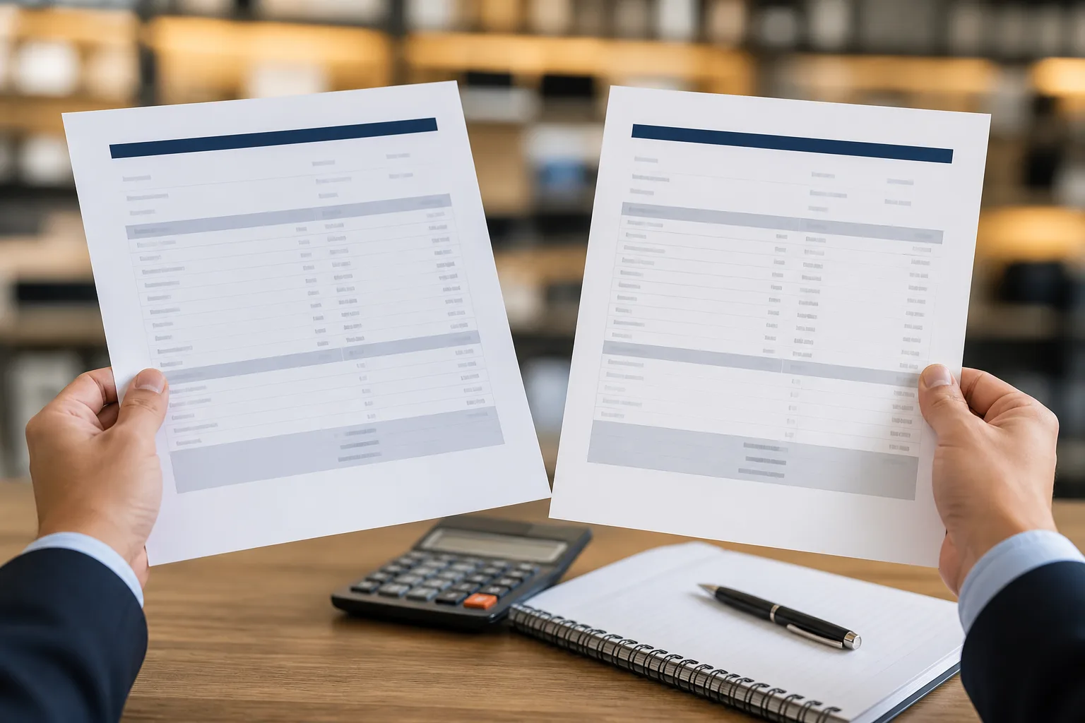 How to Compare Two Dubai Business Setup Quotes beside an itemised cost breakdown with stacked