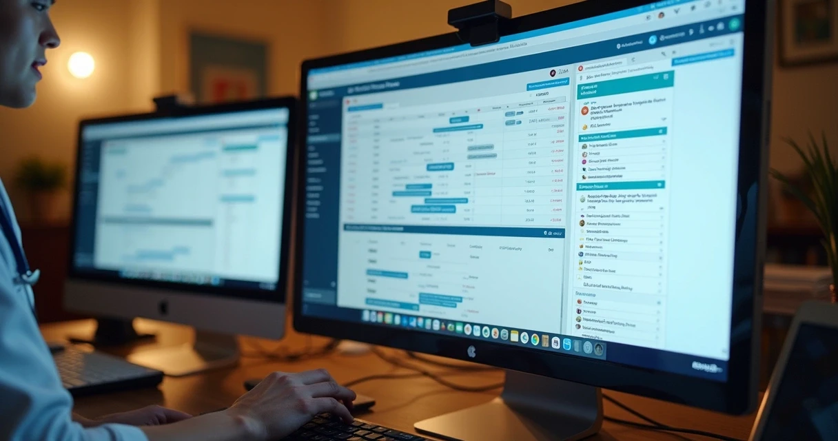 Centralização de dados de pacientes em tela digital de consultório 