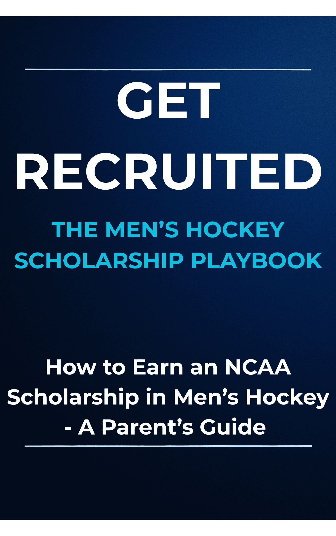 The cover of the Men's Hockey Scholarship Playbook
