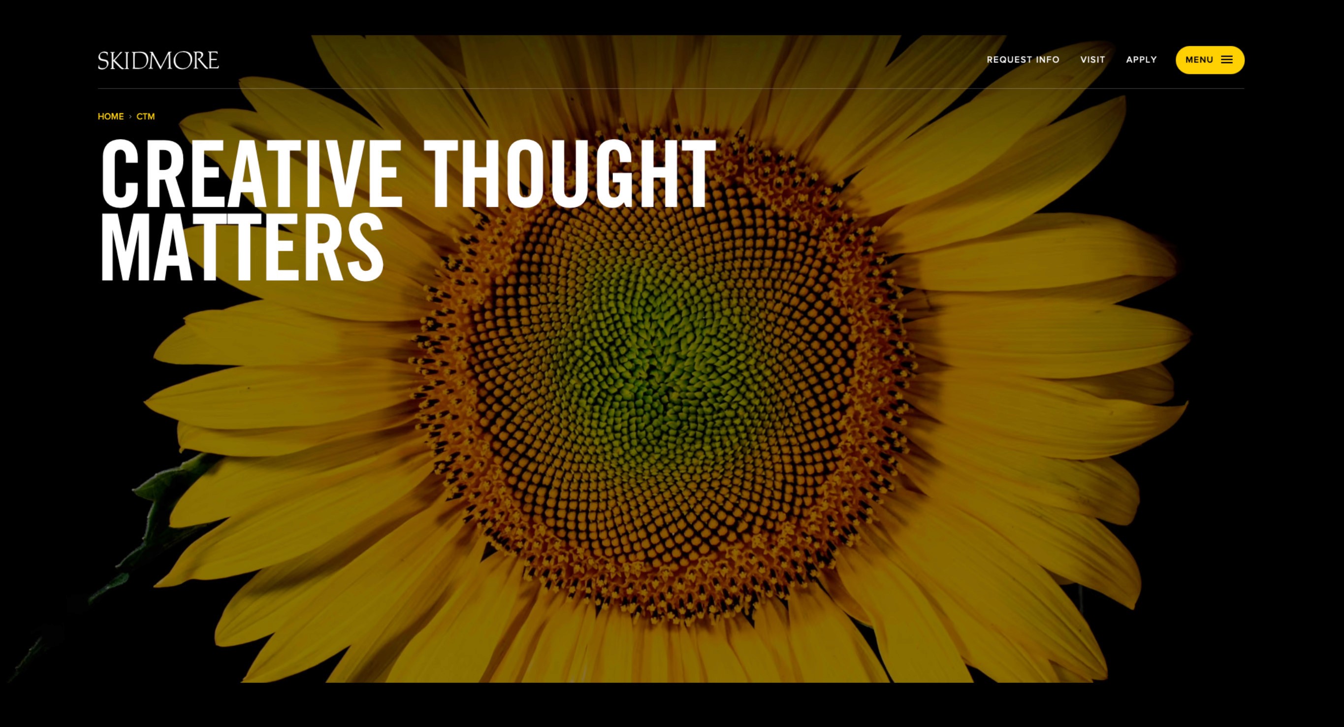 Skidmore College Website Redesign Creative Thought Matters
