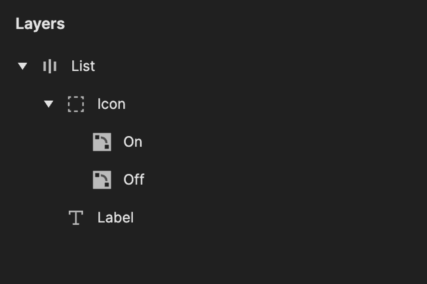 This is a screenshot of layers in ProtoPie.