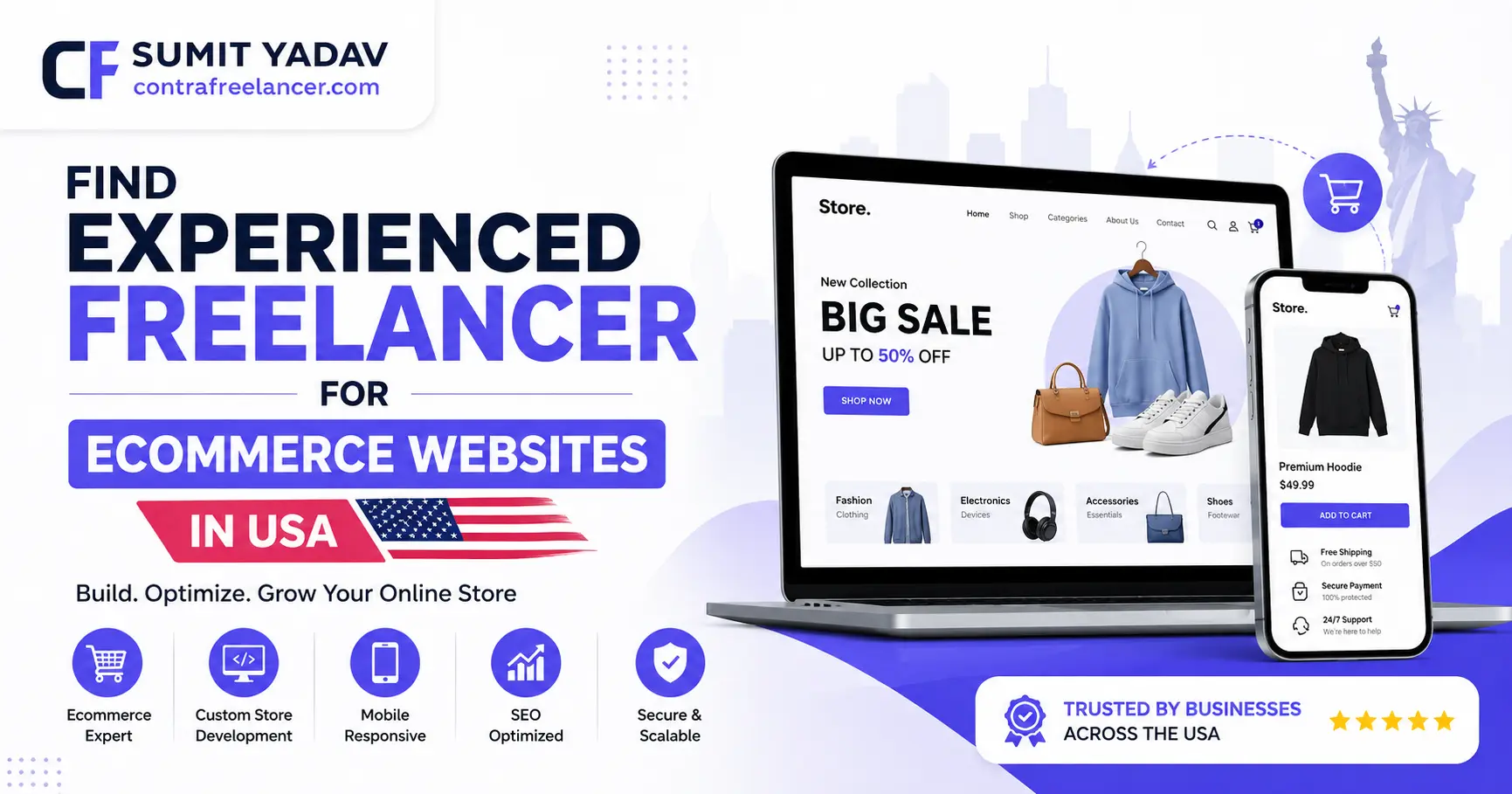 Find Experienced Freelancer For Ecommerce Websites in USA
