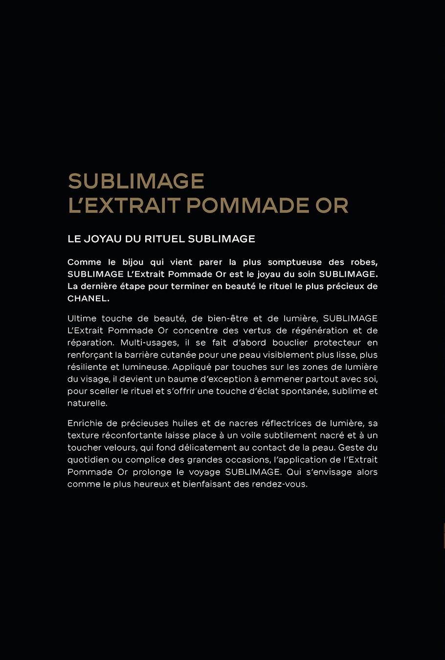 extrait d'une rédaction de texte pour chanel