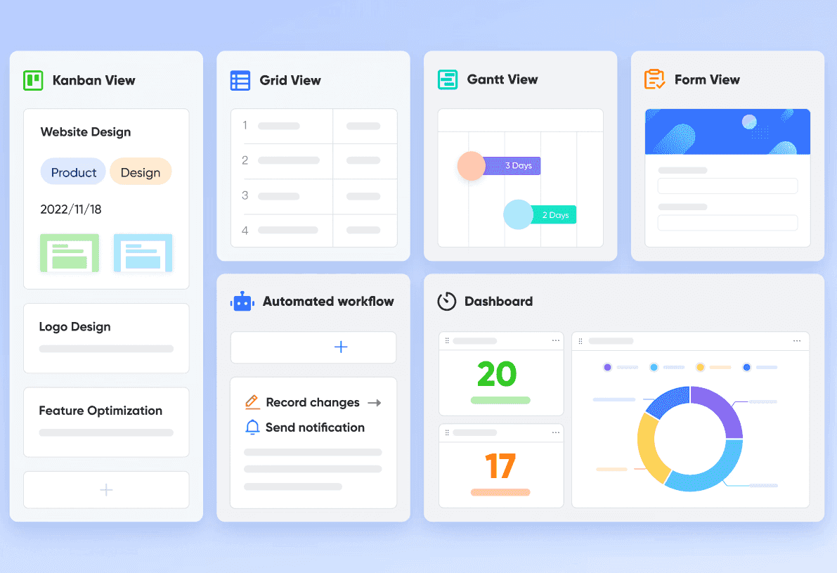 Use Lark Base to manage projects, organize your team, and identify insights. 