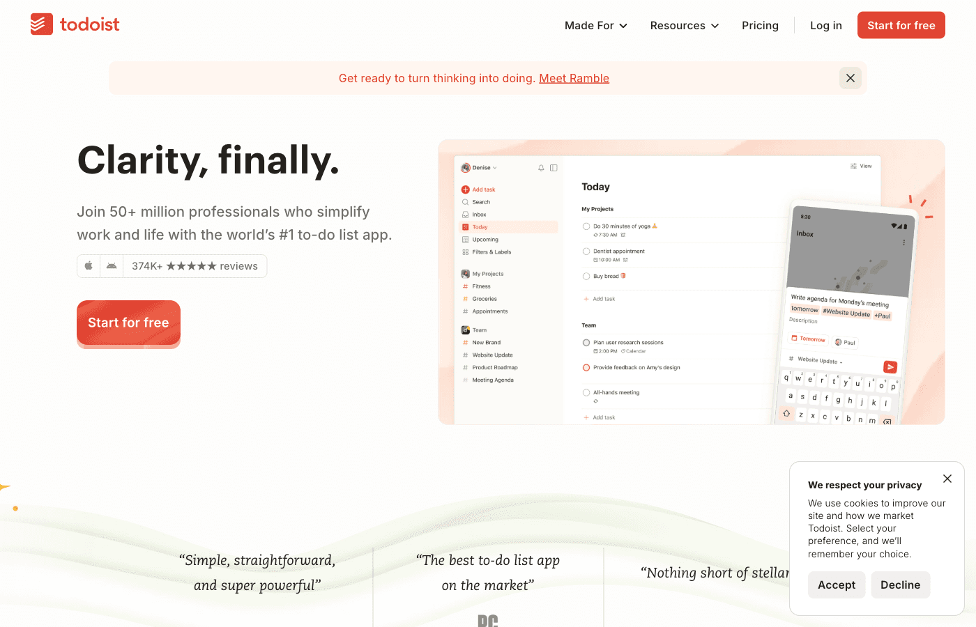 Todoist task management