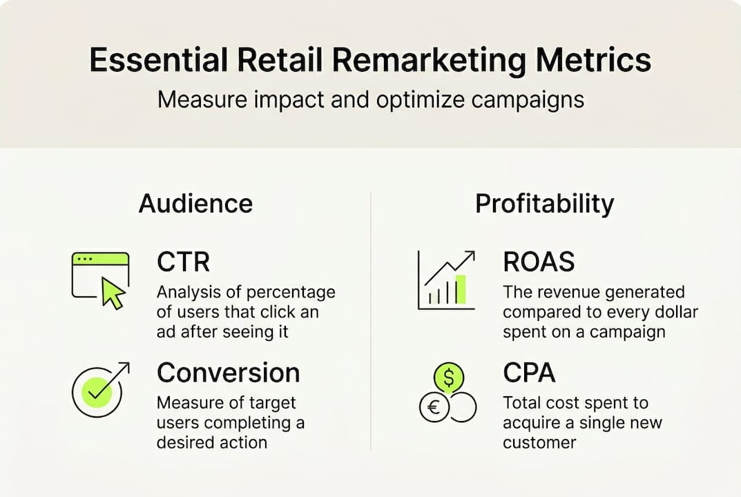 Infographic with remarketing performance metrics
