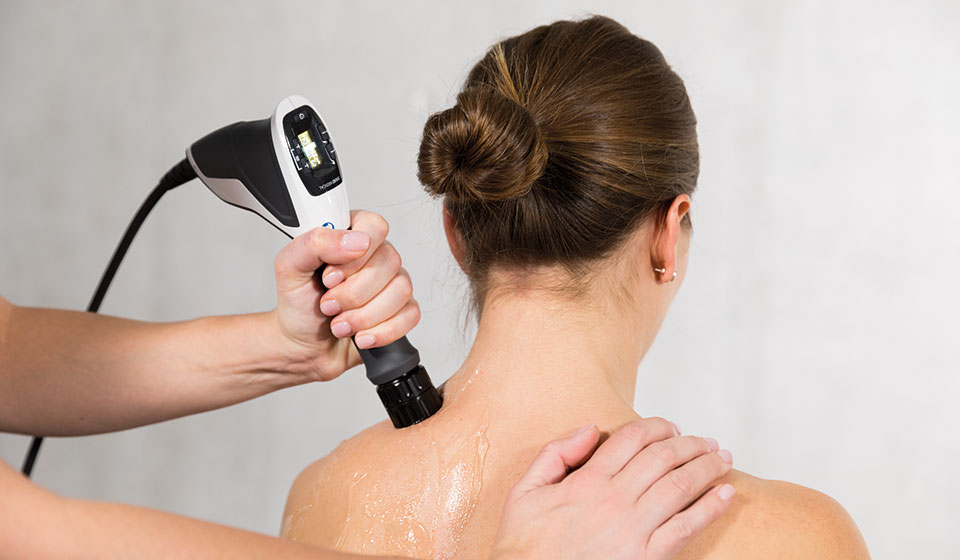 Fotografía de referencia de terapia de ondas de choque.