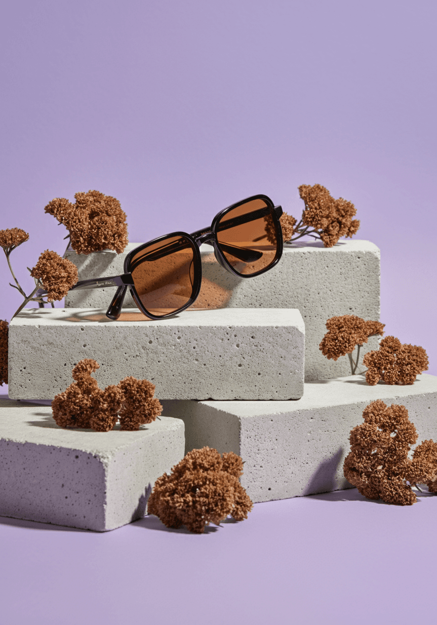 Brown square sunglasses