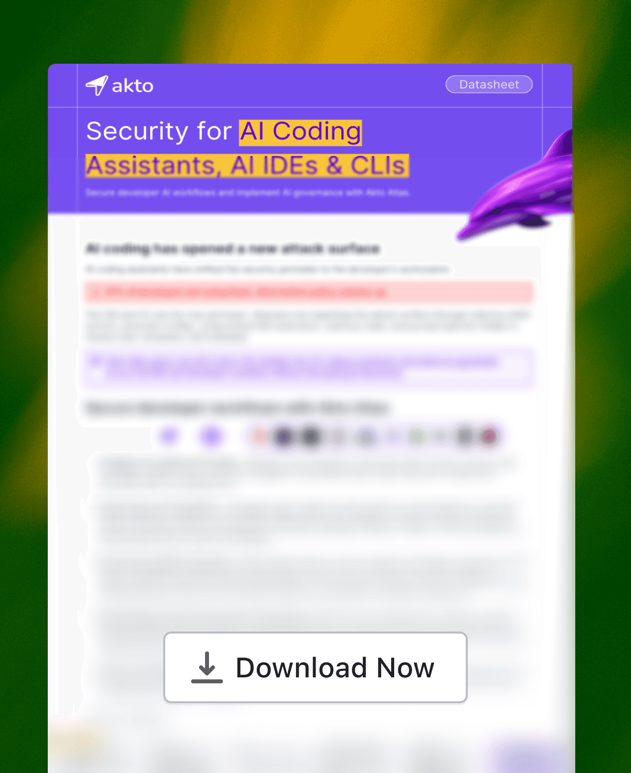 Security for AI Coding Assistants, AI IDEs & CLIs Datasheet