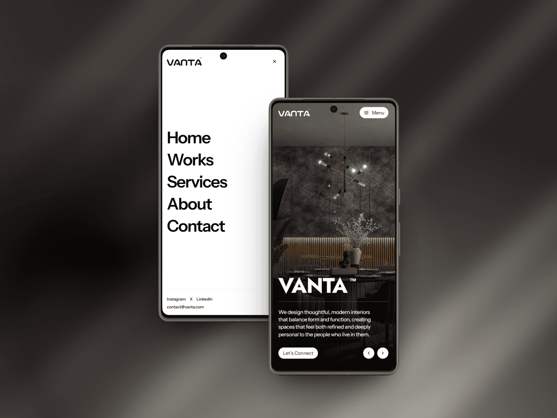 website template for interior design