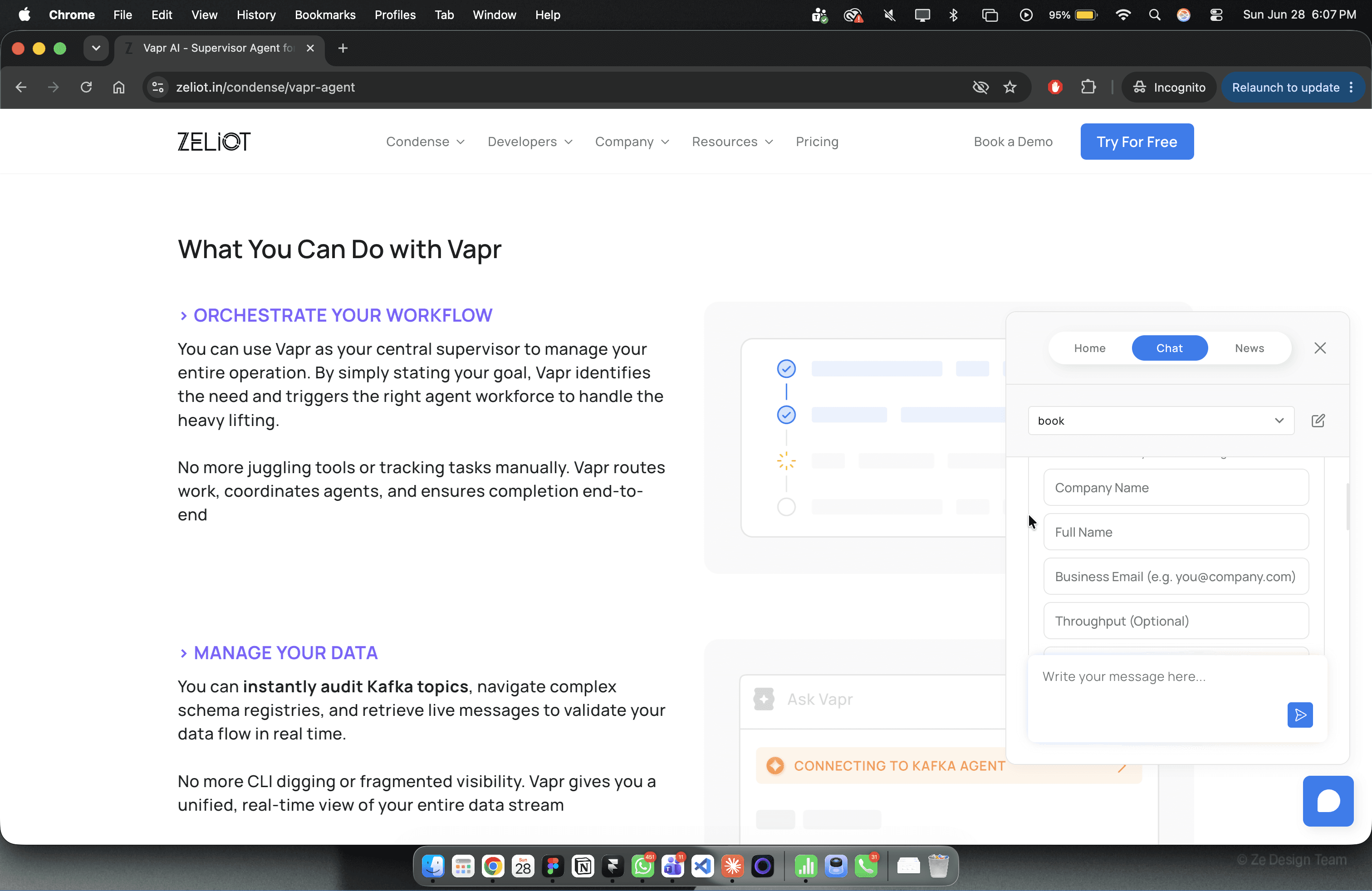 Website agent in action