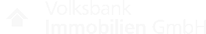 Volksbank Immobilien GmbH logo, white house icon.