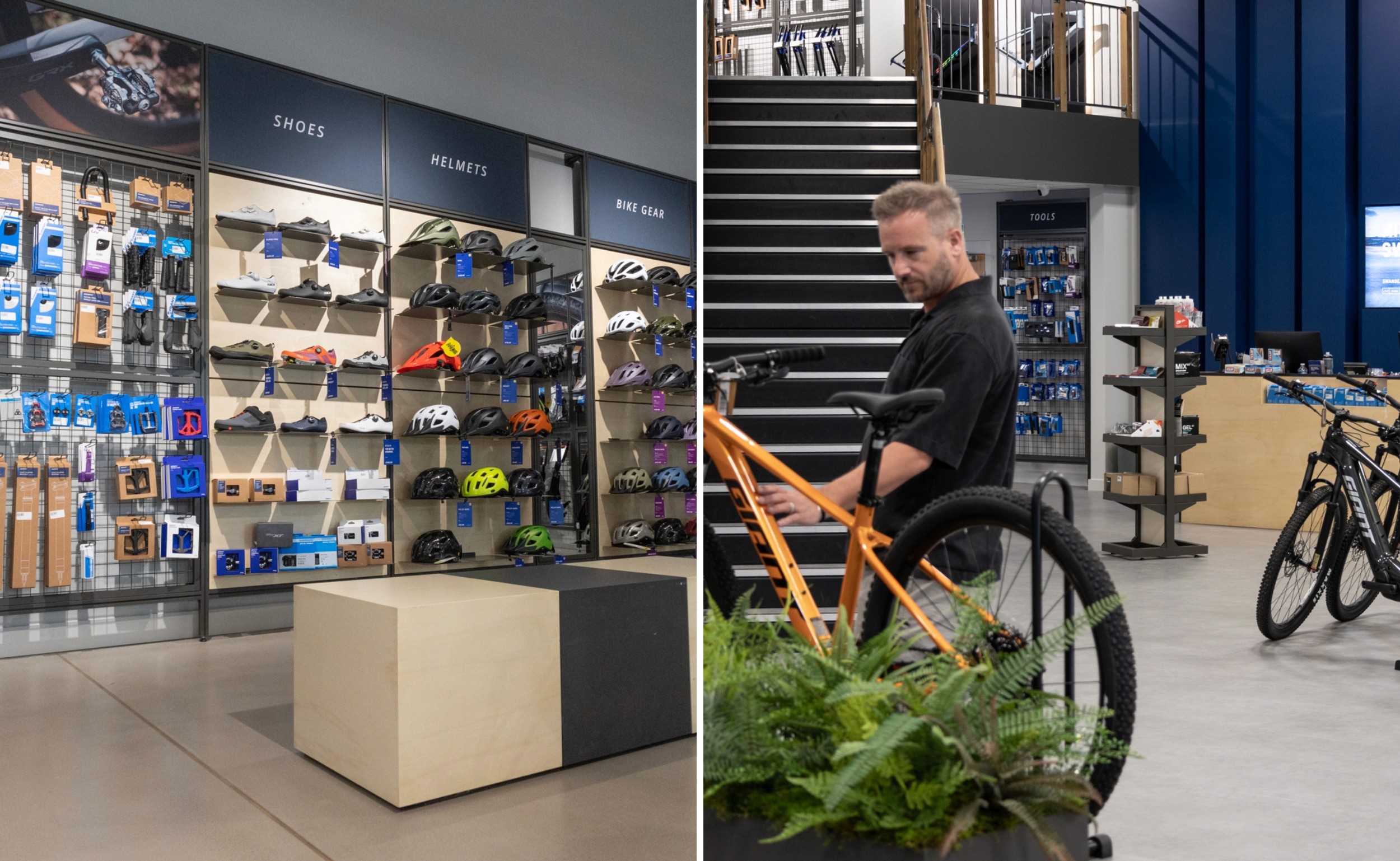 Retail store interior featuring modular display systems, branded signage, and curated product presentation by a commercial design agency.