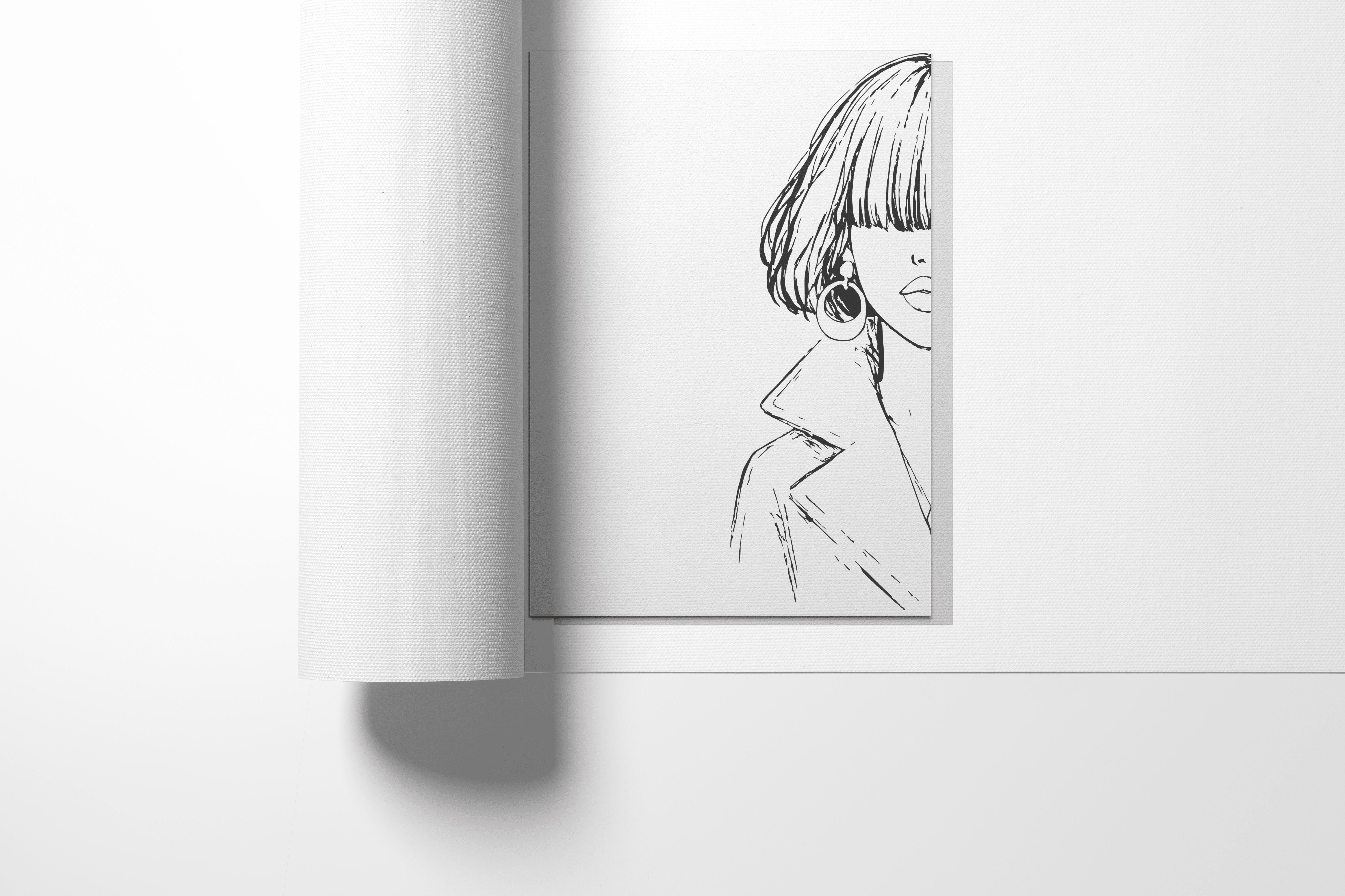 Black plastic pouch on velvet