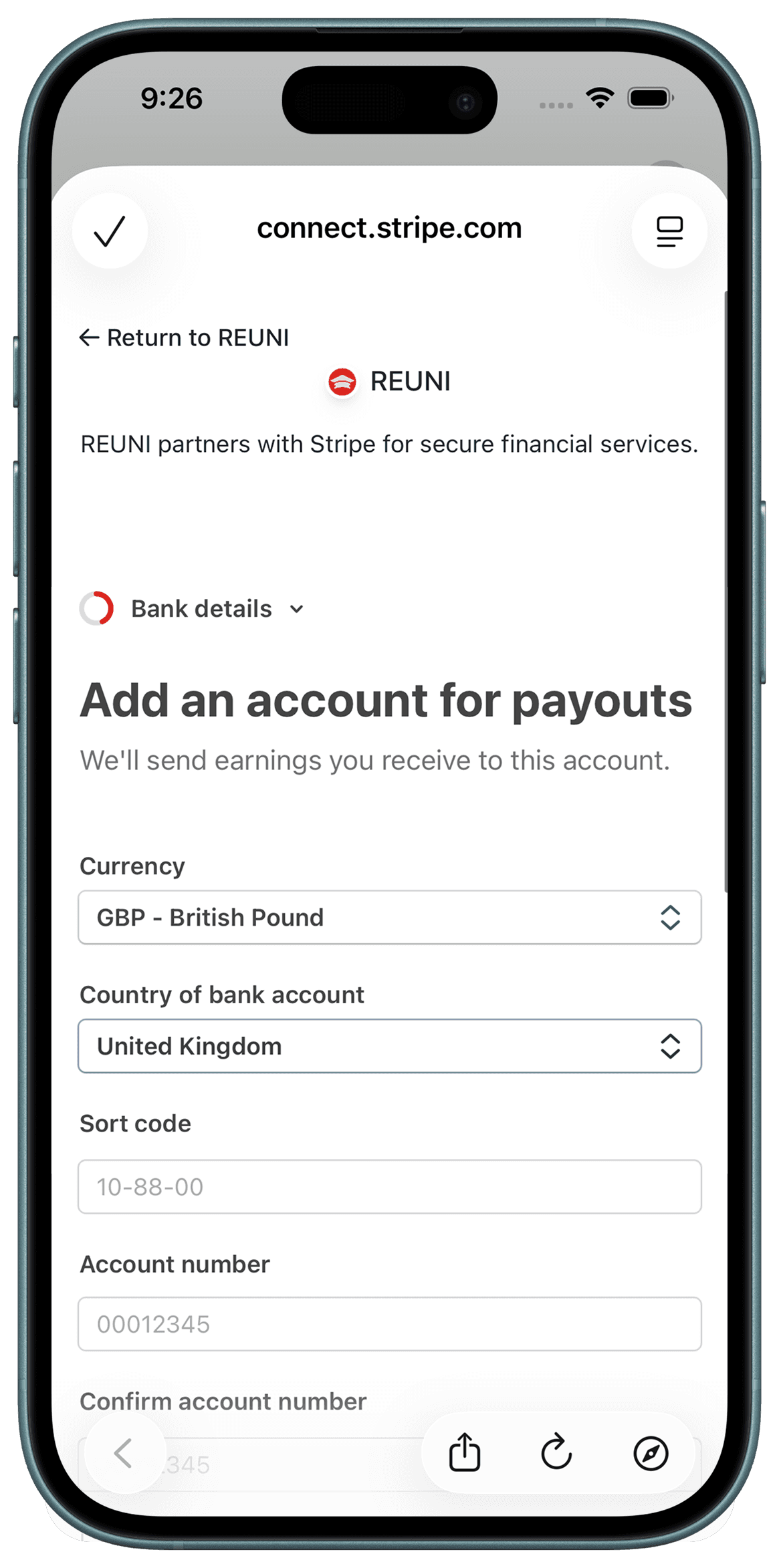 Gold iPhone displaying a habit tracking stats screen with a green and pink progress bar showing 454 successful days and 23 failed days, on a minimal white interface.