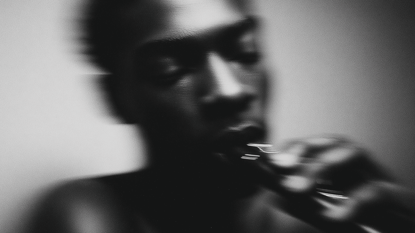 Subtle motion blur indicating sound vibration, Imperfect documentary lighting, Raw narrative storytelling, Automated Creative Direction, Engineered by Aventi