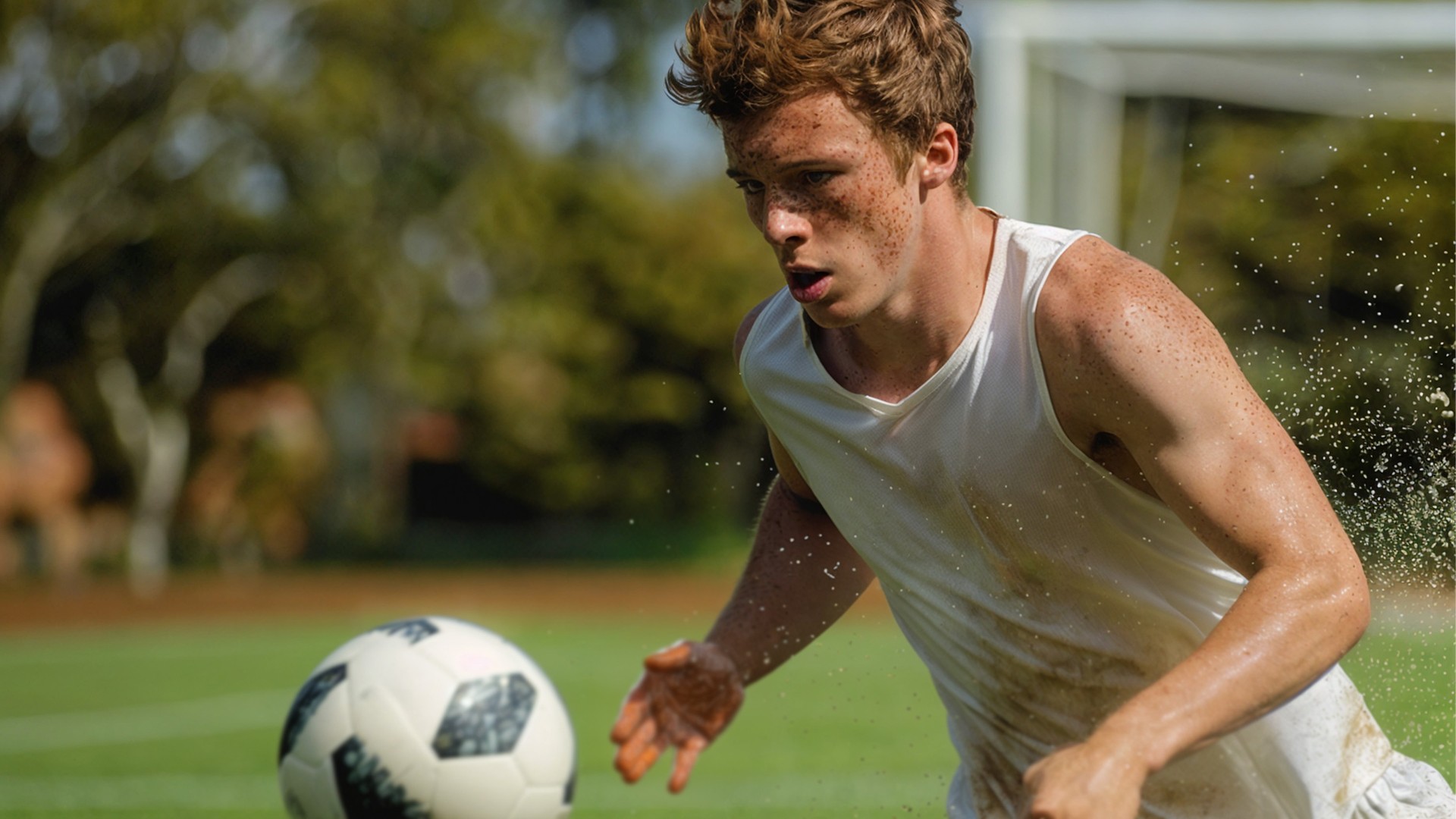 Concetrated triathlete grayscale