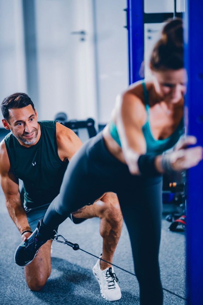 Athlete winning a race