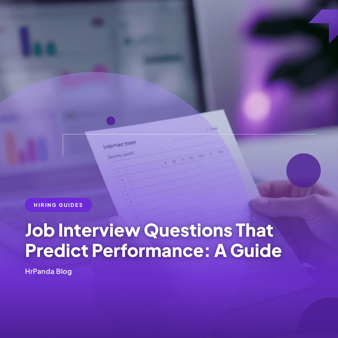 Hiring manager reviewing a structured interview scorecard with candidate evaluation rubric on a modern desk