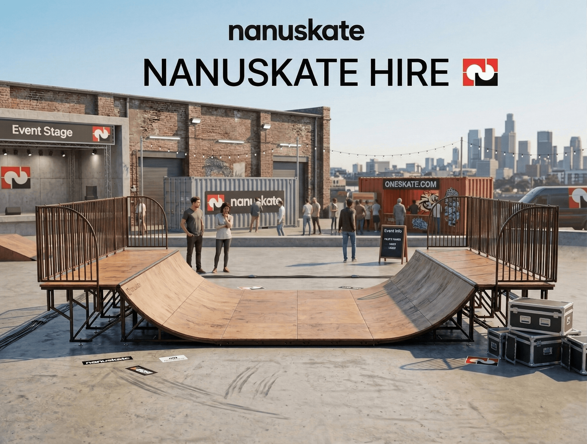 image of nanuskate ramp at a hire event