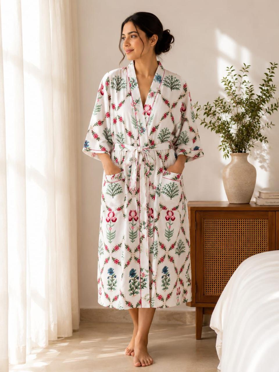 Trellis Bloom Robe