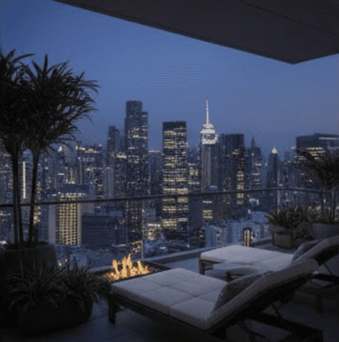 balcony of an Urban sky residence