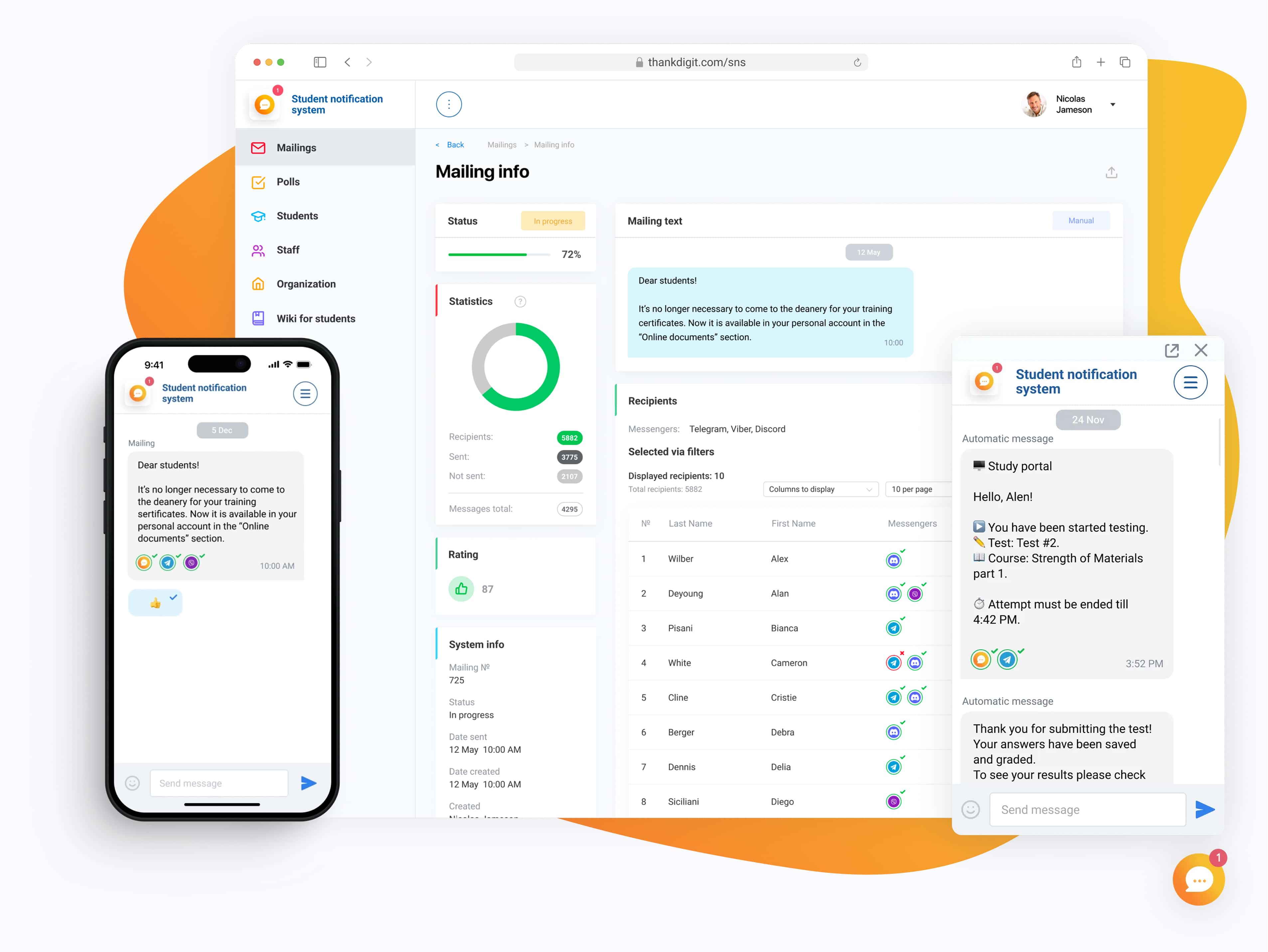 Student Notification System