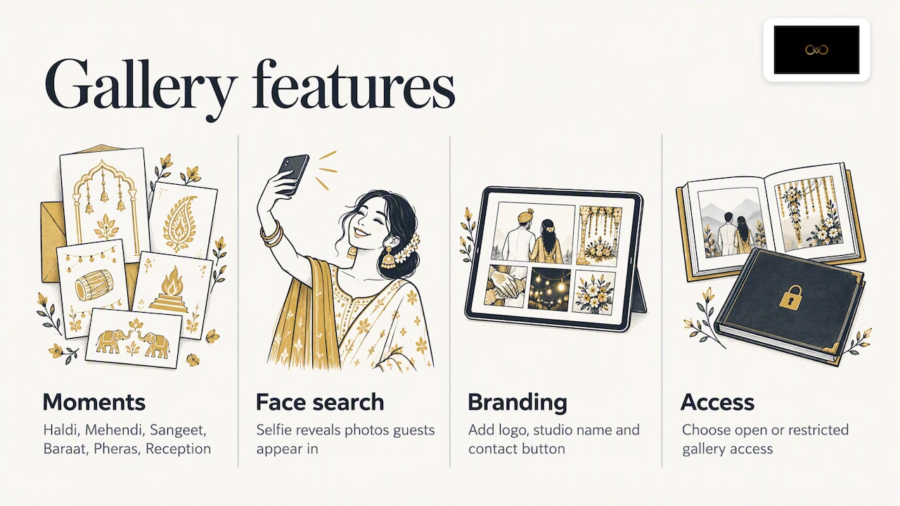 Organising access and adding your own branding — overview diagram