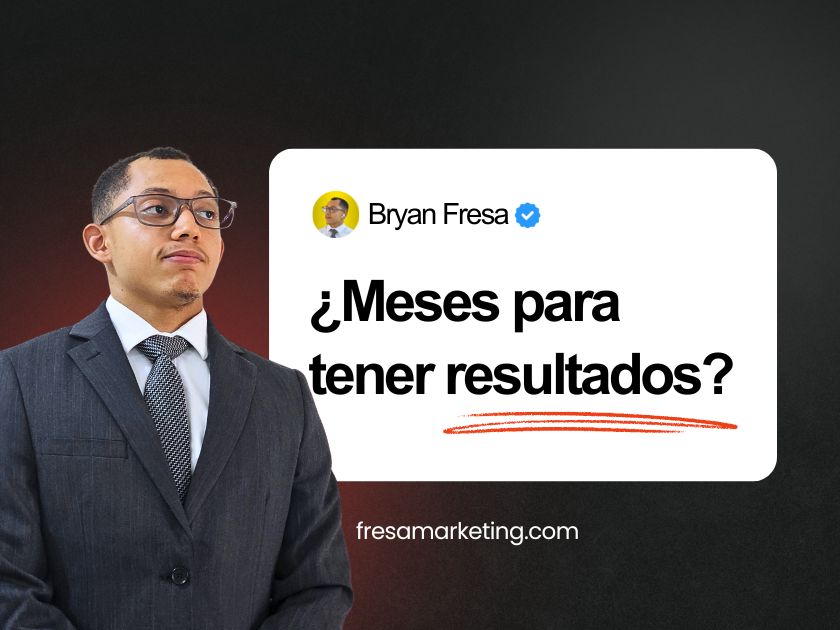 Hombre de negocios pensativo preguntando por qué las campañas de marketing digital tardan meses en mostrar resultados, con fondo oscuro y título del artículo