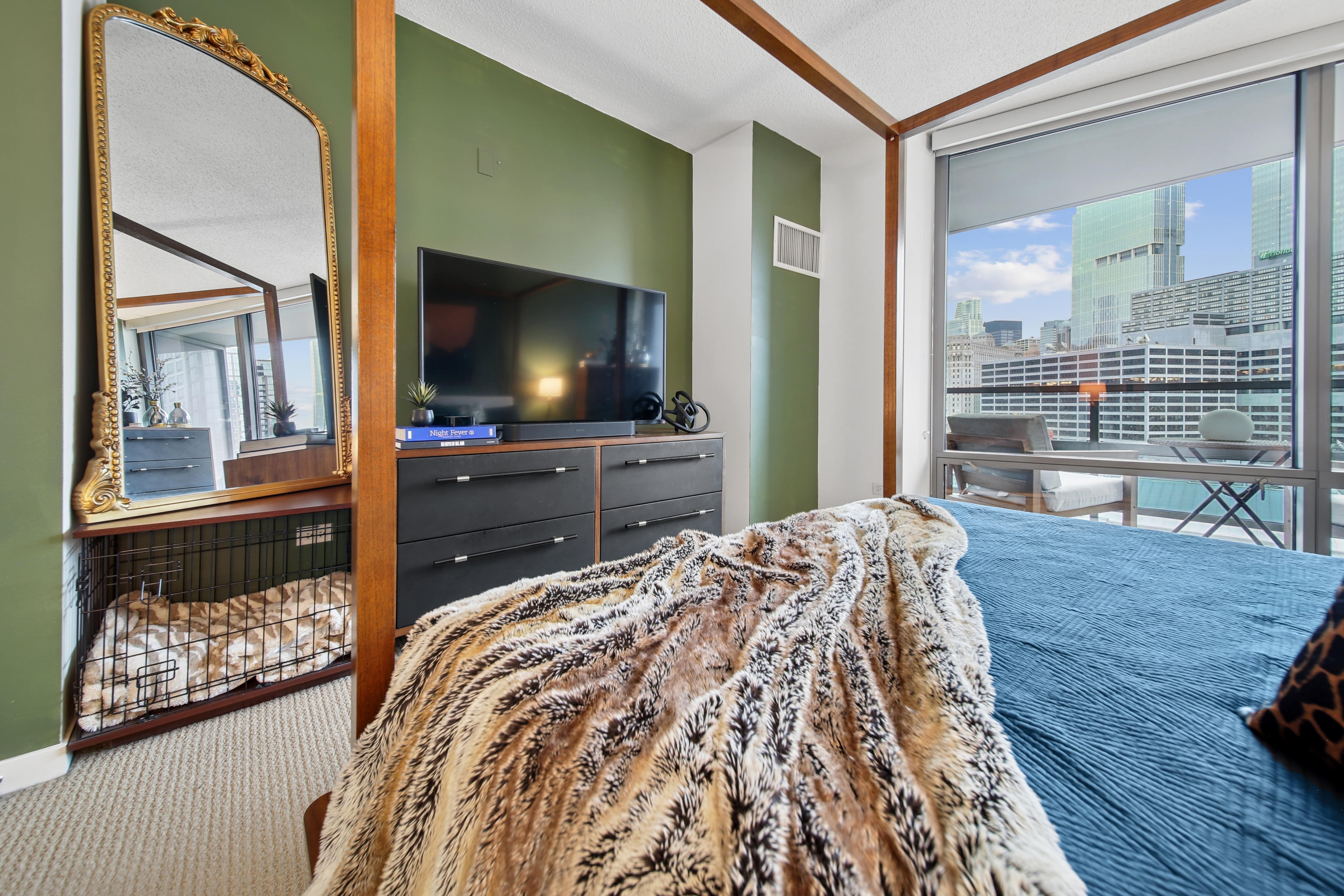 bright colorful bedroom