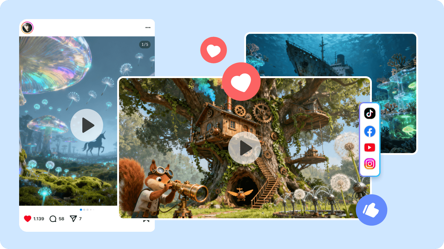 Social media digital video content presentation - AI Image to Video Generator No Restrictions