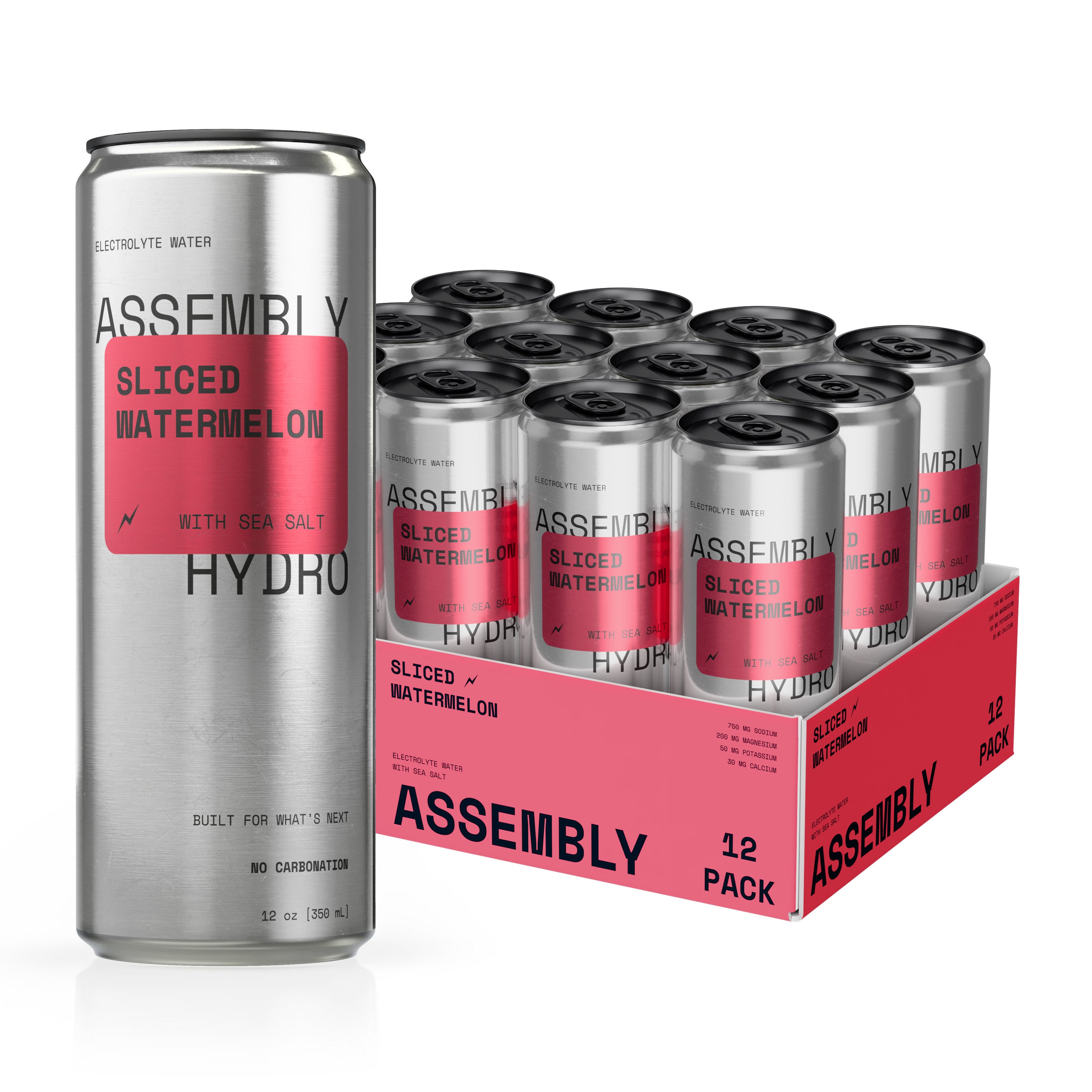 Go Bev Co Electrolyte Water Sliced Watermelon Assembly Hydro: Non-Carbonated Electrolyte Water