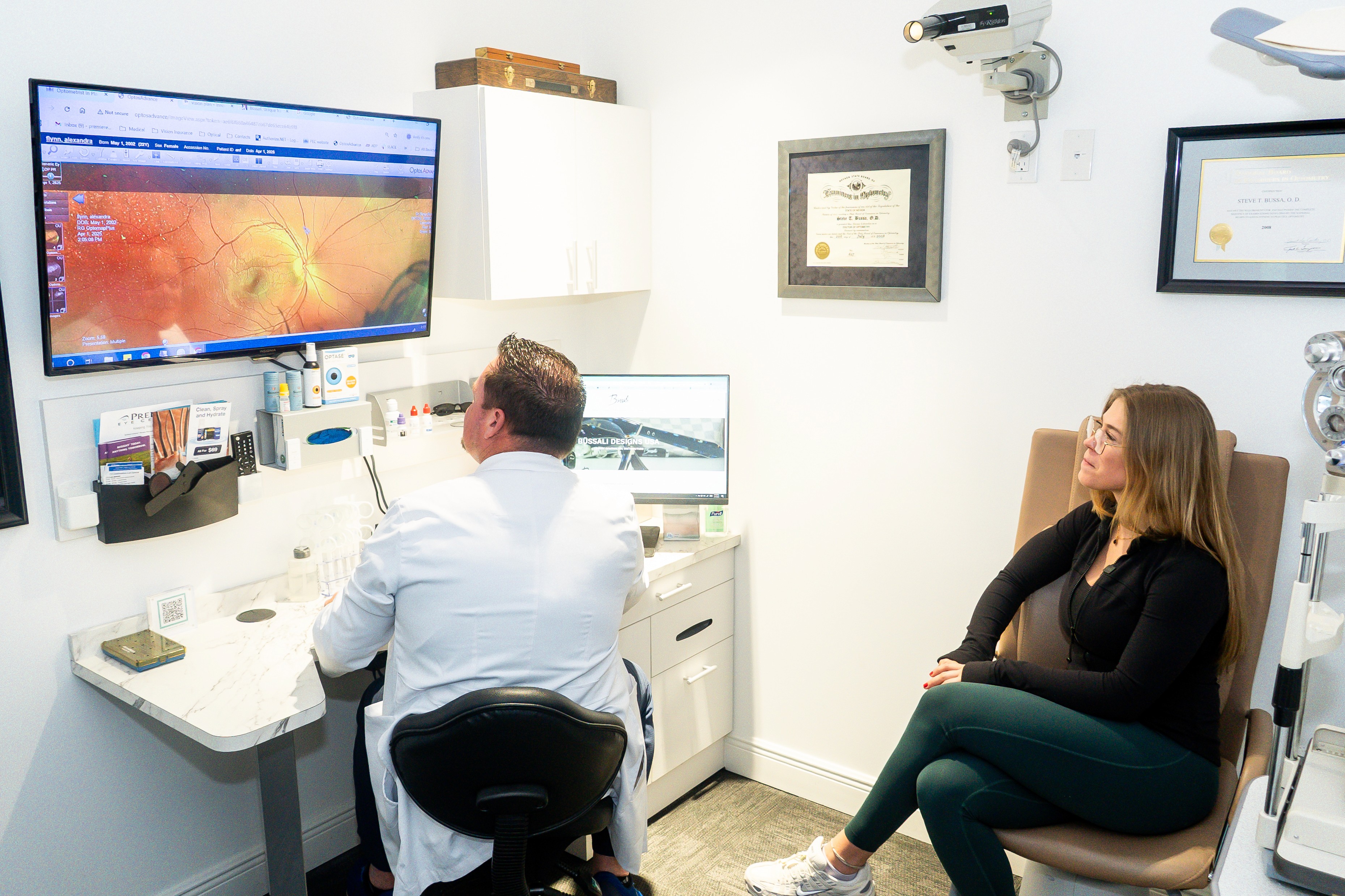 white eye testing machine