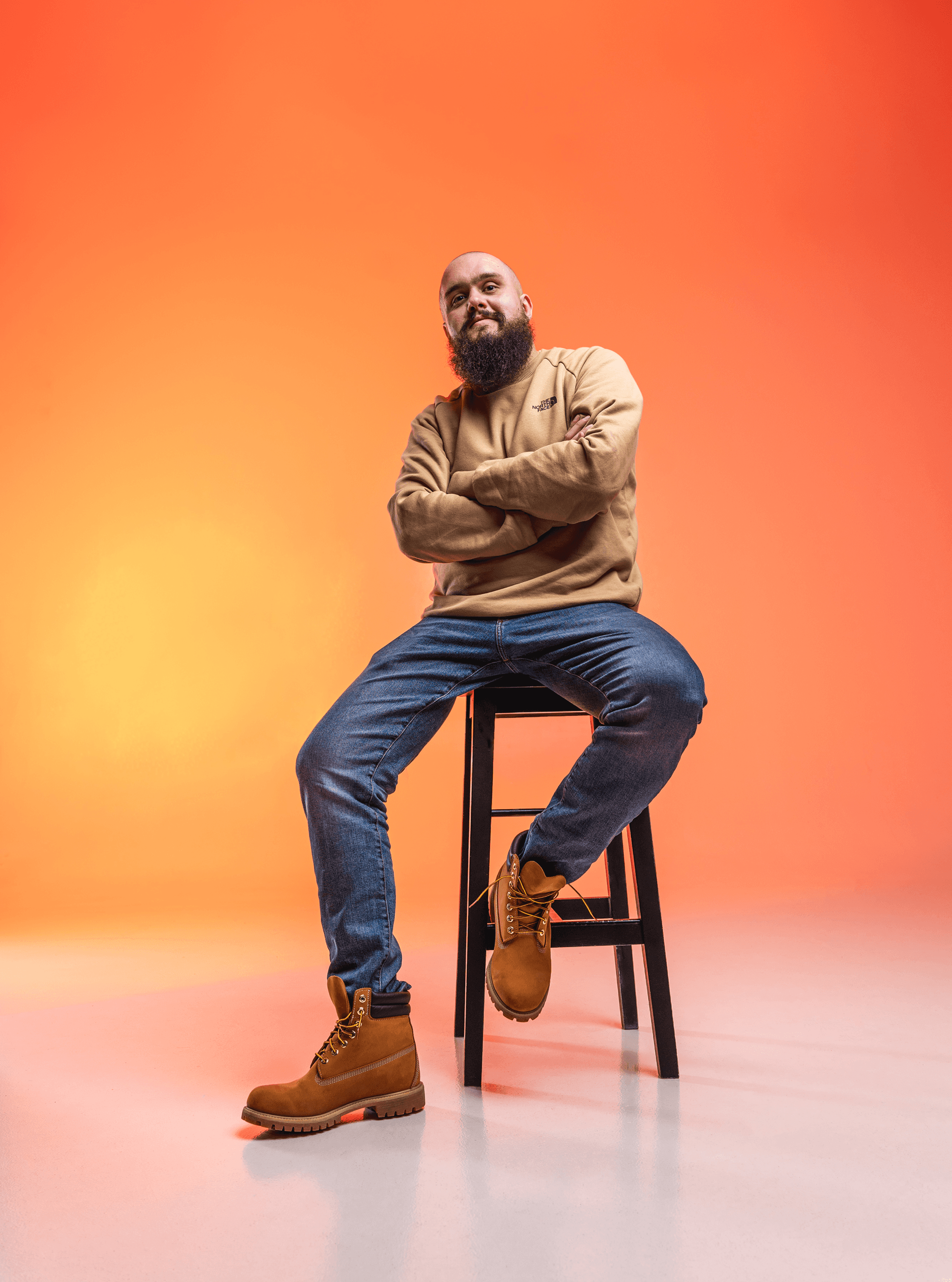 photo of a man in a chair