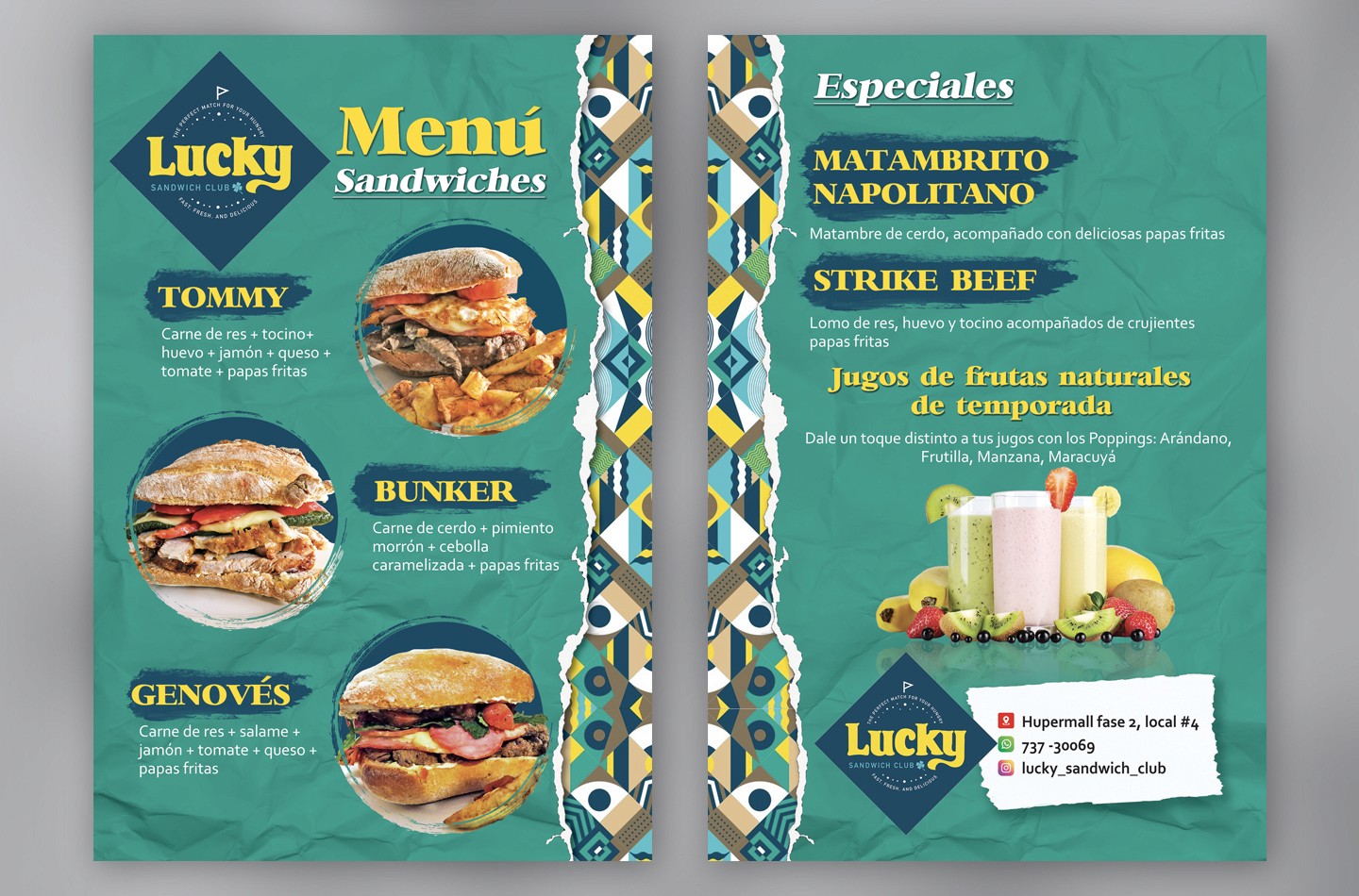 Menú Restaurat Lucky