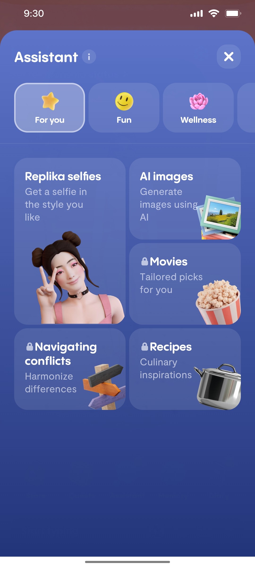 Replika Asssiestent Screen 1 screen