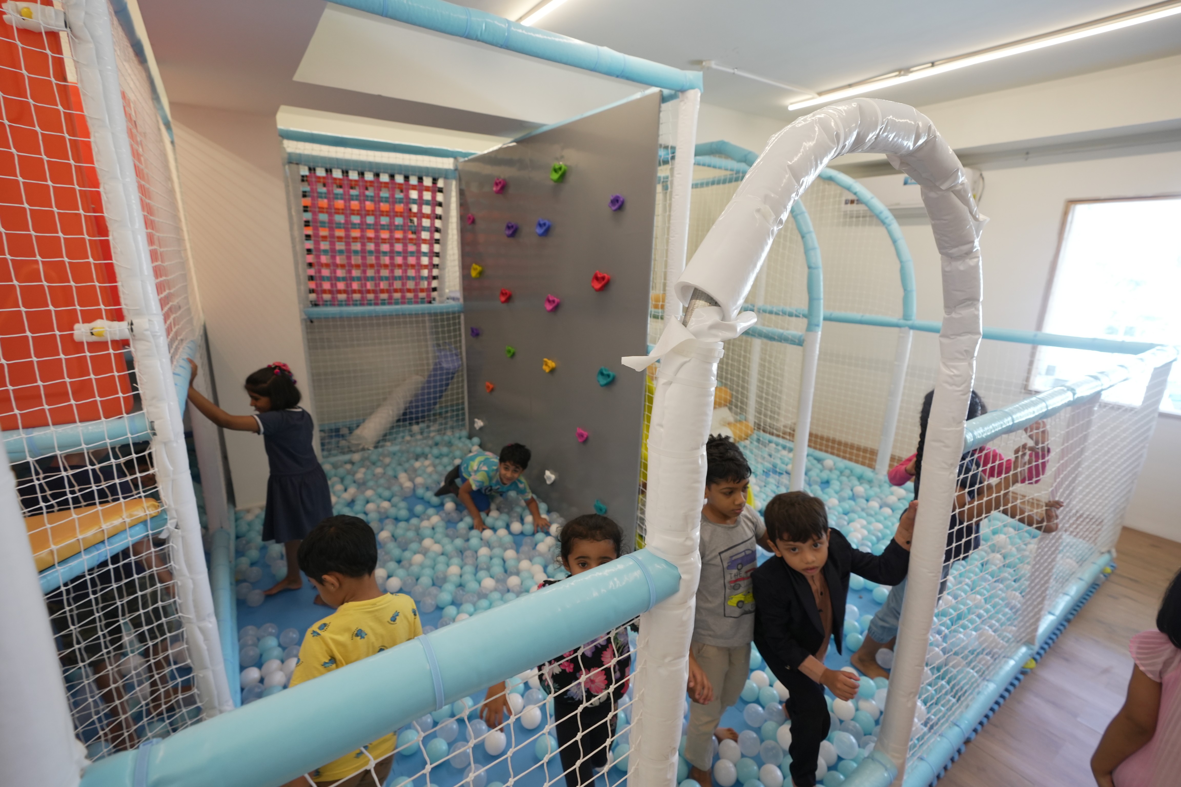 A soft-play and climbing area.
