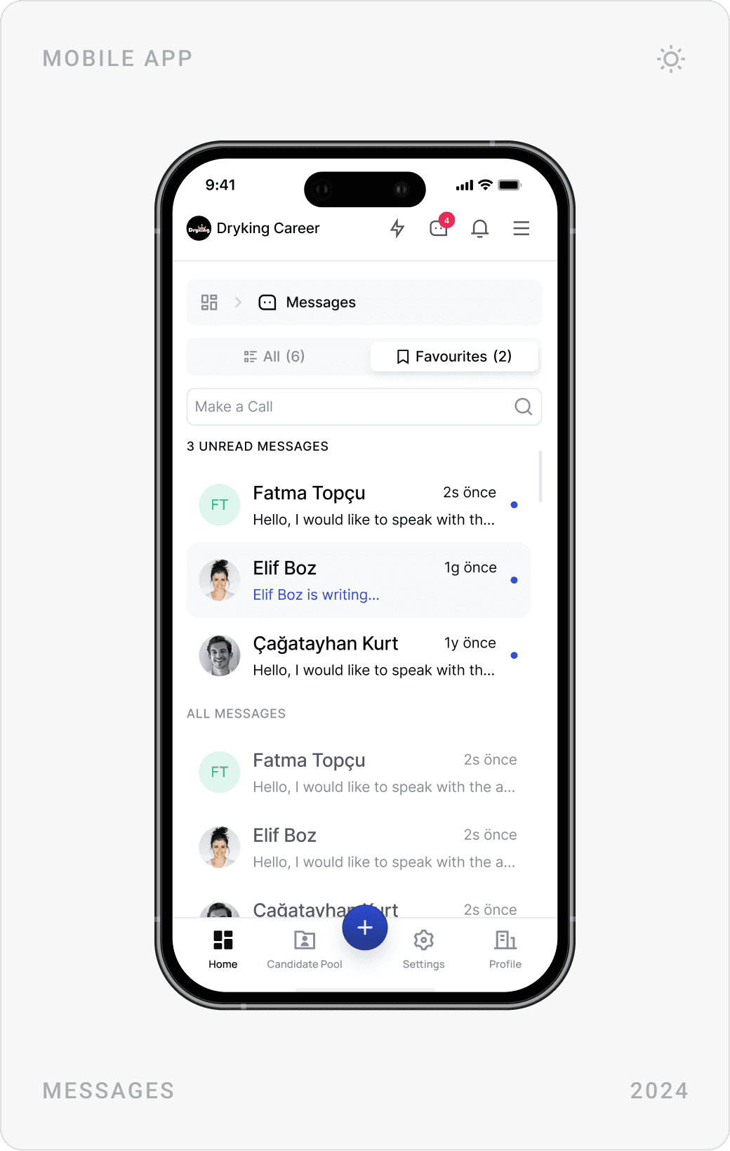 Clean Messages Inbox Mobile Design