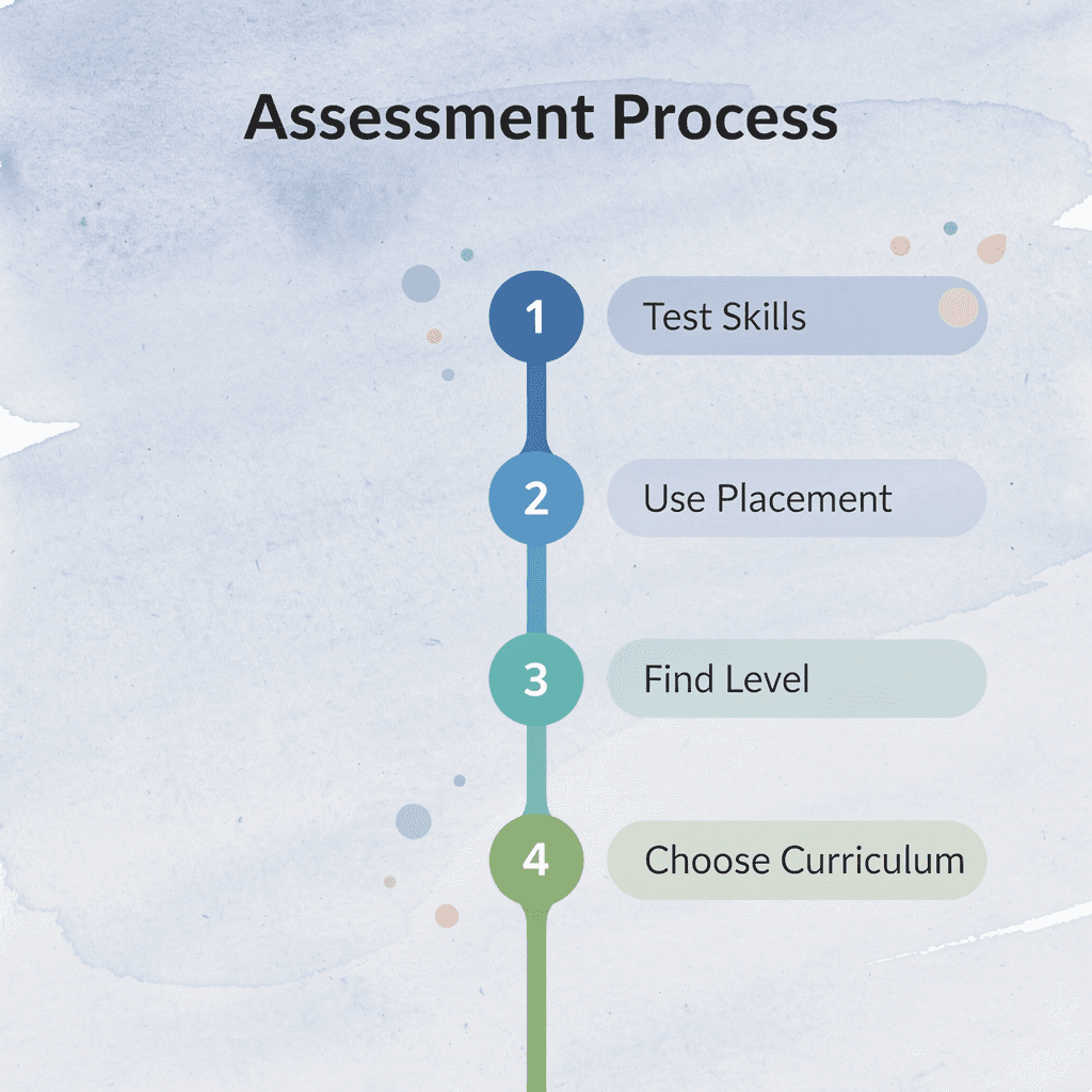 Four-step assessment process for choosing curriculum