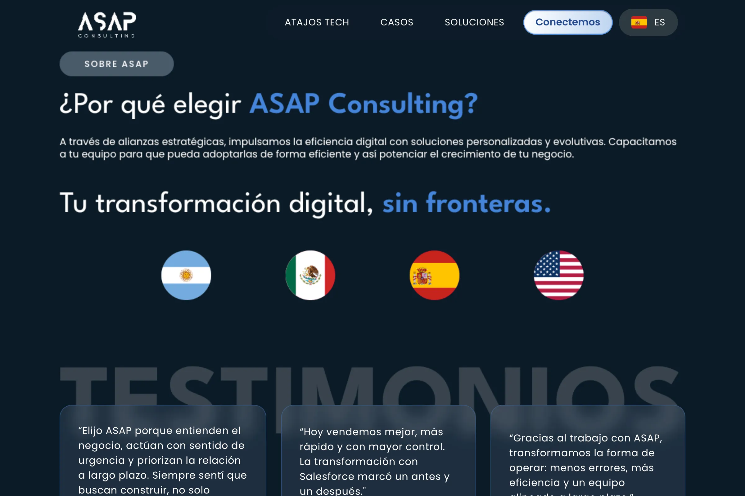 Arvox Studio - Diseño web de web de ASAP Consulting