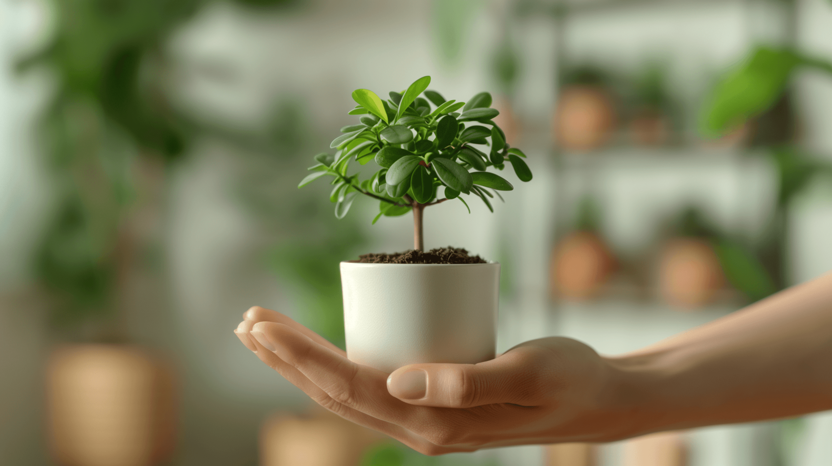 Planta en palma de mano