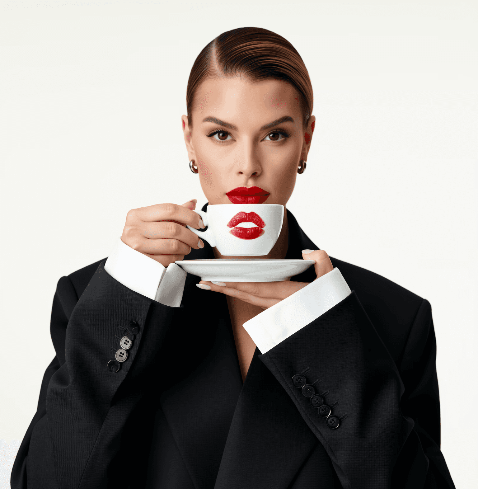 Portrait of a smiling man with curly hair and light stubble wearing a white T-shirt and dark overshirt against a gray background.