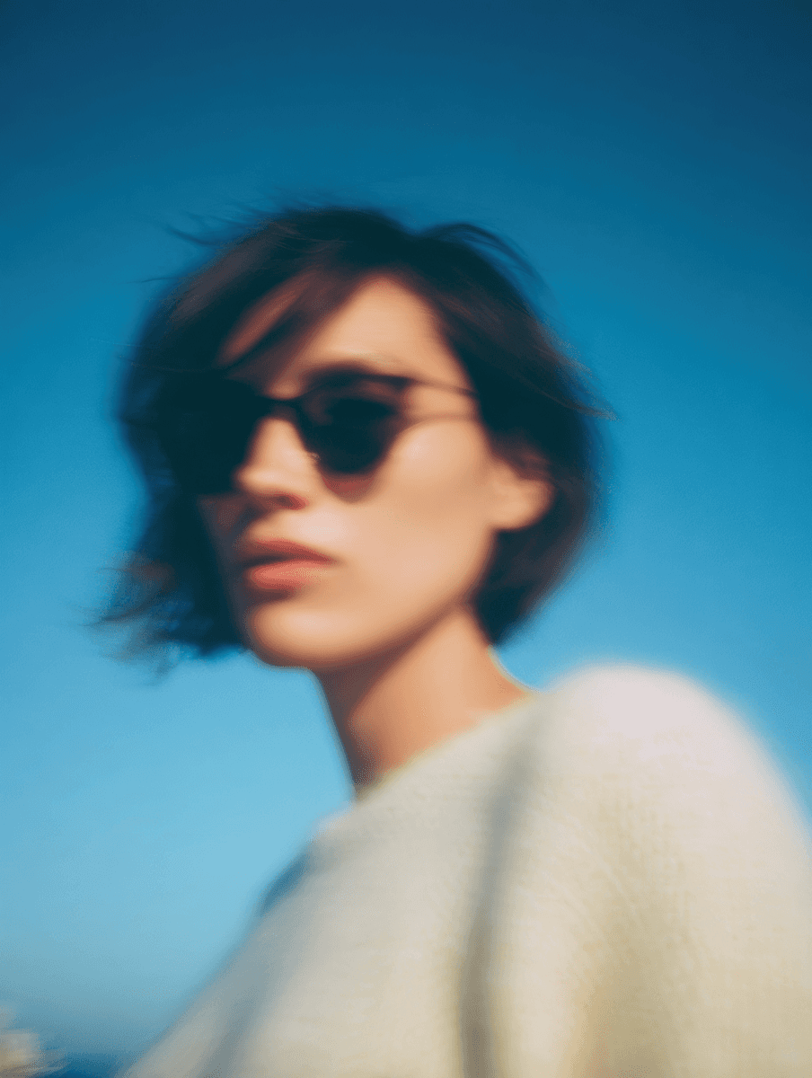 Blurred portrait outdoors