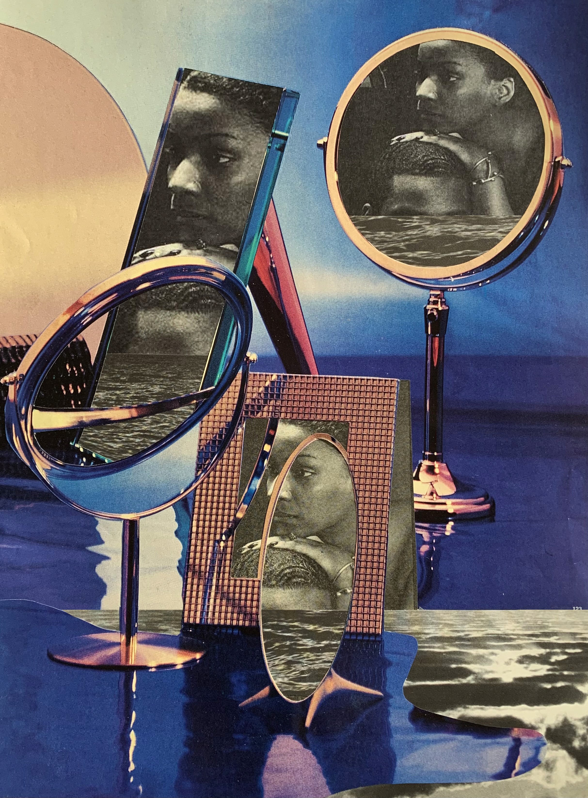 Women sunbathing on wooden platform