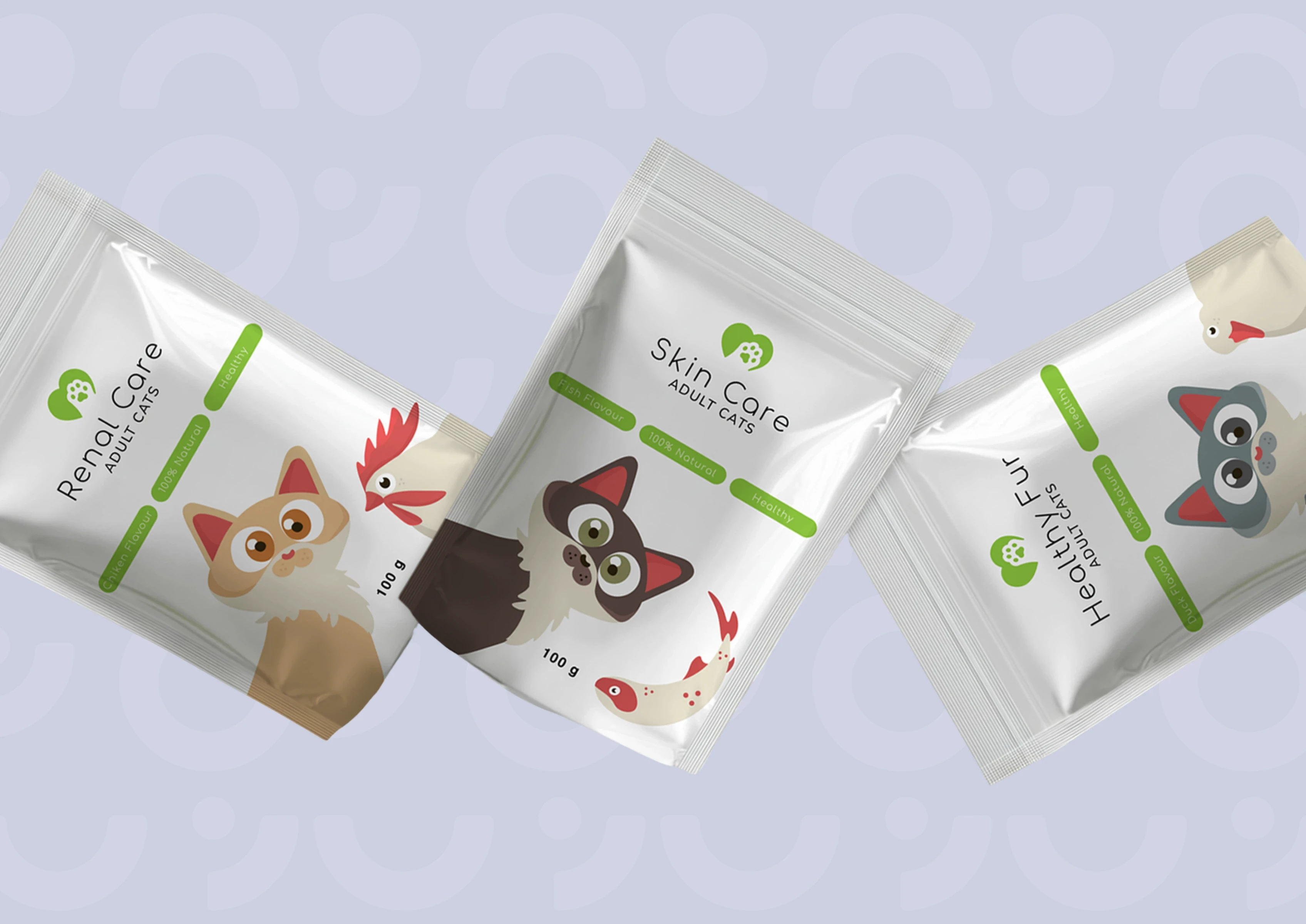 Ambalaje create pentru un produs de mancare pentru pisici